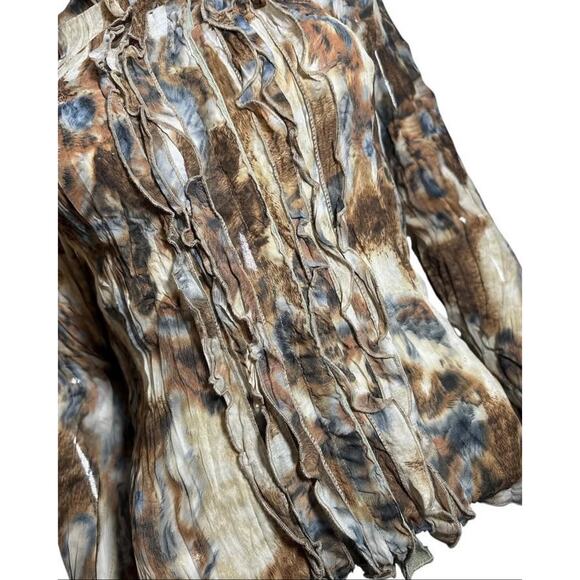 Brown Multicolor Y2K Top - Picture 2 of 3